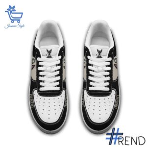 Custom apparel with the bold Sleep Token Emergence Air Force Shoes design
