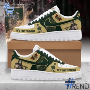 Custom apparel with the bold Sleep Token It's Time To Emerge Air Force Shoes design