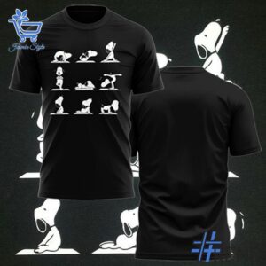 Limited-edition apparel with custom Snoopy Yoga Peanuts Shirt print