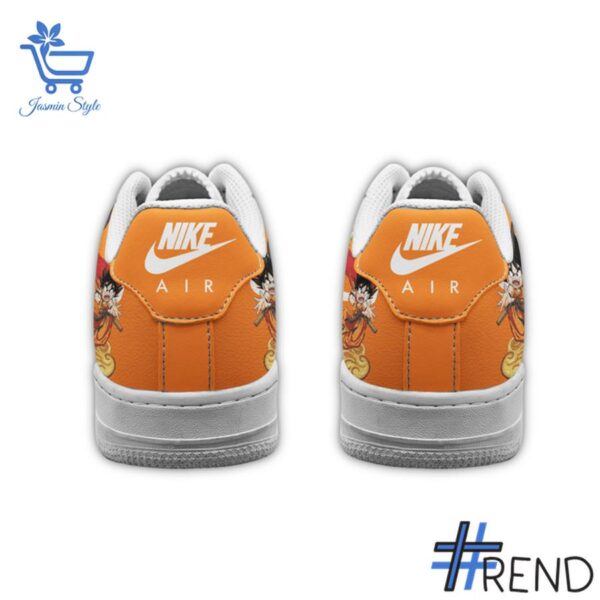 Custom apparel with the bold Son Goku Dragon Ball Air Force Shoes design