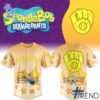 Custom look featuring the signature SpongeBob SquarePants Milwaukee Brewers Baseball Jersey design