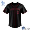 Unisex Stranger Things Twin Cities Eleven Baseball Jersey styled with jeans for a relaxed look