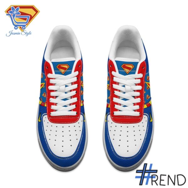 Custom look featuring the signature Superman Movie Air Force Shoes design