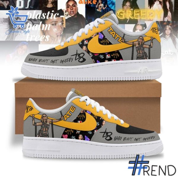 Level up your everyday style with 1 Tate McRae Baby Don't Get Greedy Air Force Shoes.