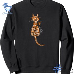 Trendy Tennessee Volunteers Floral Cat Hoodie featuring bold graphics and modern style
