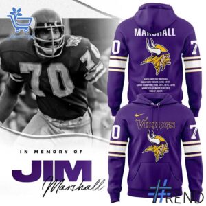 Custom apparel with the bold Thank You For Memories Jim Marshall Signed Hoodie design