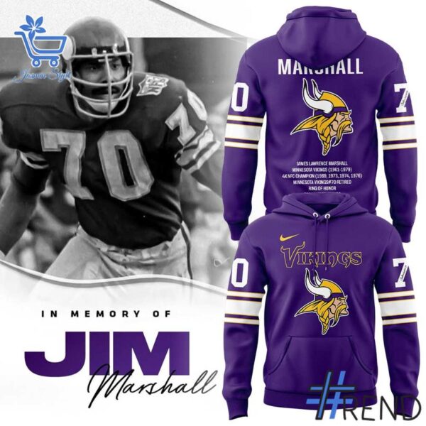 Custom apparel with the bold Thank You For Memories Jim Marshall Signed Hoodie design