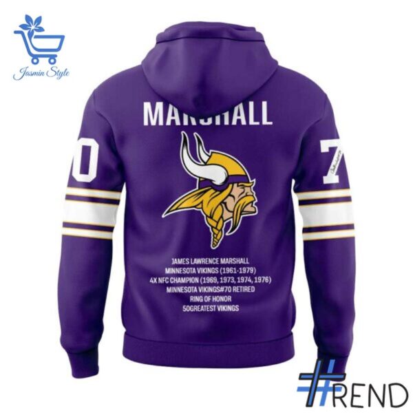 Custom apparel with the bold Thank You For Memories Jim Marshall Signed Hoodie design