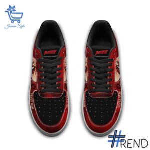 Custom apparel with the bold The Devil's Work Is never done Nike Air Force Shoes design