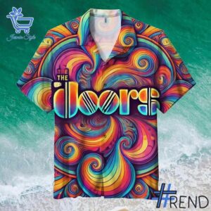 Soft and durable fabric with bold The Doors Hawaiian Shirt print