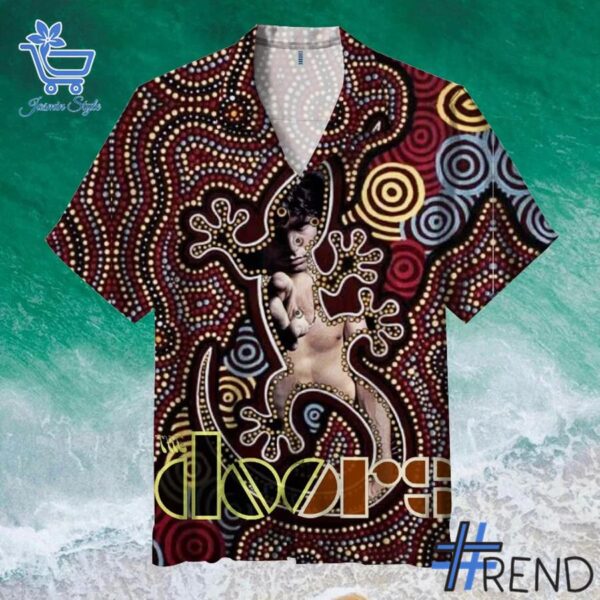 Soft and durable fabric with bold The Doors paisley Hawaiian Shirt print