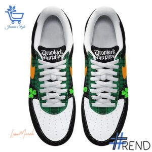 Custom apparel with the bold The Dropkick Murphys Air Force Shoes design