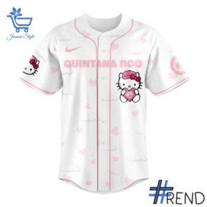 Custom look featuring the signature Tigres de Quintana Roo Hello Kitty Night Jersey design