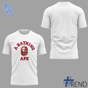 Detailed fabric and stitching showing 2 Tina Snow 2025 A Bathing Ape shirt