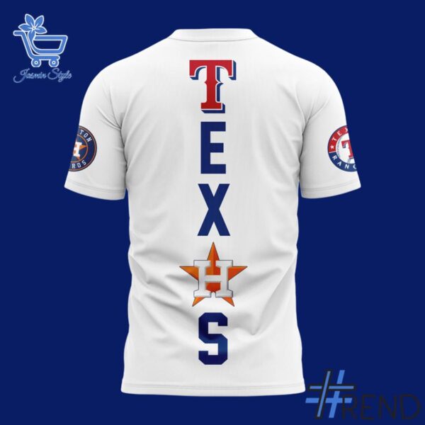 Close-up of the 3 Together for Texas Houston Astros Shirt showing detailed design and vibrant colors.