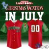Close-up of the 1 Toledo Mud Hens July in Christmas 2025 jersey showing detailed design and vibrant colors.