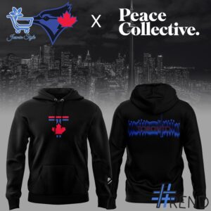 Trendy Toronto Blue Jays Peace Collective City Connect Hoodie featuring bold graphics and modern style
