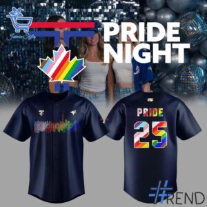 Premium-quality product featuring the Toronto Blue Jays Pride Night City Jersey design