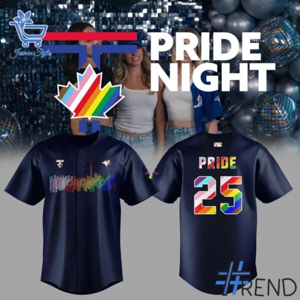 Premium-quality product featuring the Toronto Blue Jays Pride Night City Jersey design