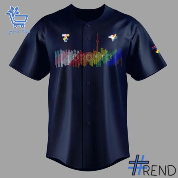 Premium-quality product featuring the Toronto Blue Jays Pride Night City Jersey design