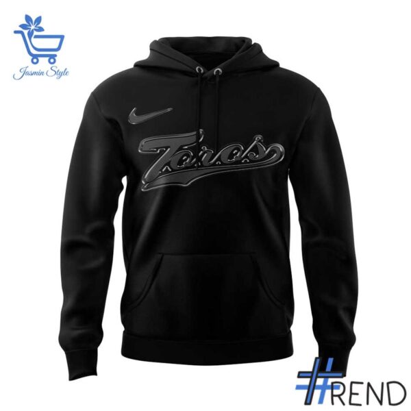 Street-style look featuring the unique Toros de Tijuana Hoodie artwork