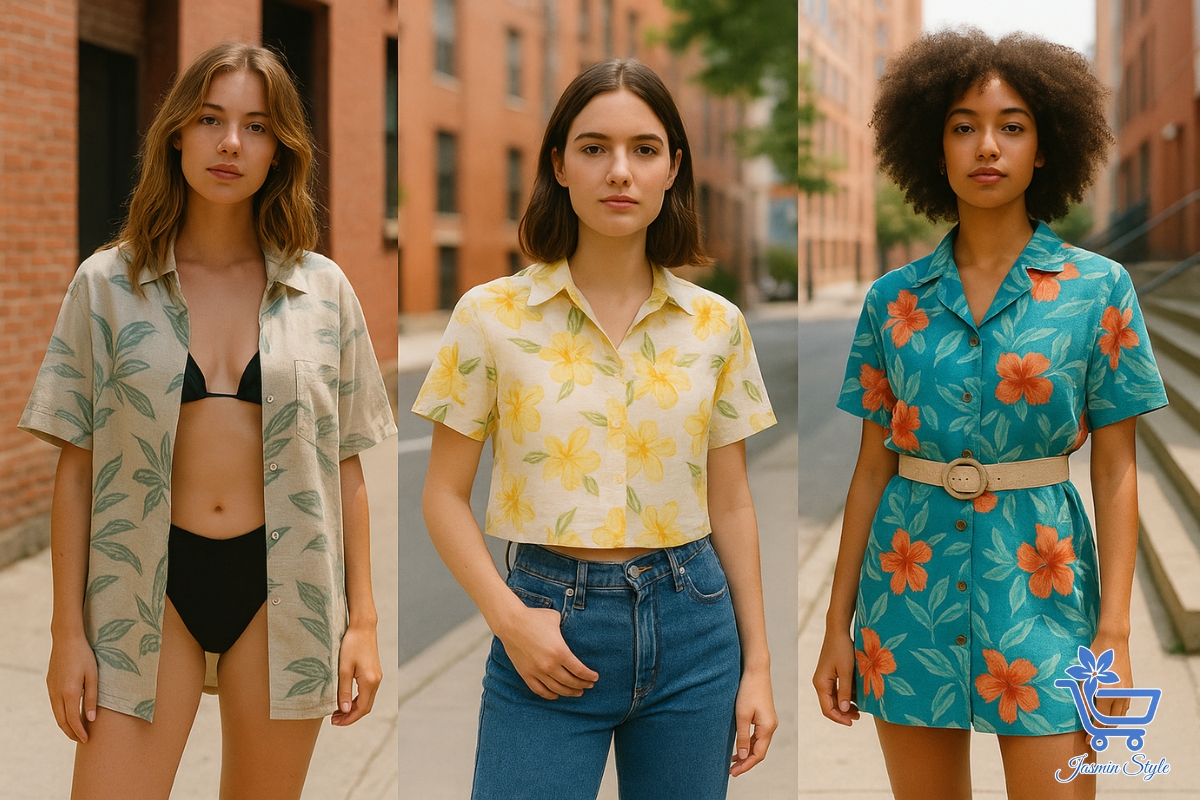 Trendy Hawaiian Shirts for Women in ( ) Whether oversized, cropped, or belted—there’s a Hawaiian shirt fit for every body and occasion.