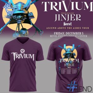 Unisex Trivium Ascend Above The Ashes Tour Shirt styled with jeans for a relaxed look