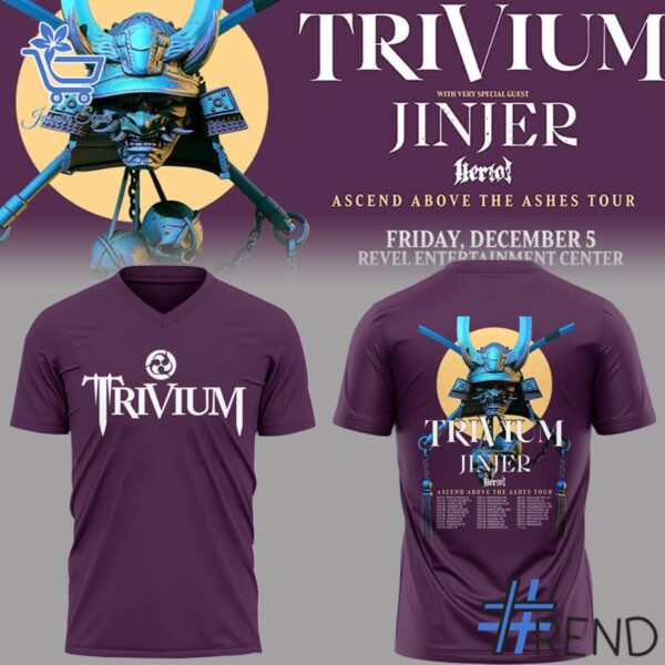 Unisex Trivium Ascend Above The Ashes Tour Shirt styled with jeans for a relaxed look