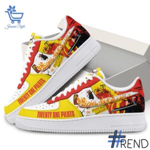 Custom apparel with the bold Twenty One Pilots The Clancy World Tour Air Force Shoes design