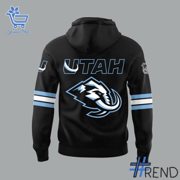 Close-up view of the Utah Hockey Club Utah Mammoth Tusks Up Hoodie print