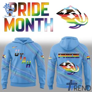Custom apparel with the bold Utah Mammoth Happy Pride Month Hoodie design