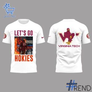 Detailed fabric and stitching showing Virginia Tech Hokies Let s Go Hokies Shirt 2 jpg