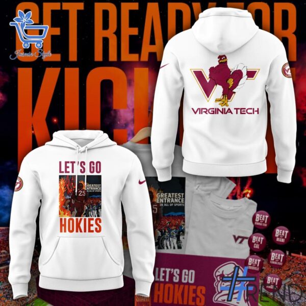 Detailed fabric and stitching showing Virginia Tech Hokies Let s Go Hokies Shirt 3 jpg