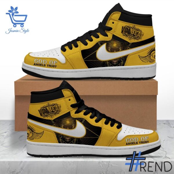 Styled look featuring Volbeat God of Angels Trust Air Jordan High Top Shoes for everyday wear
