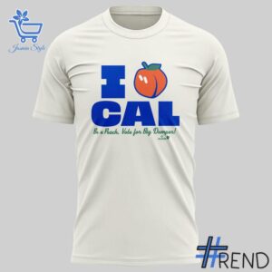 Vote Cal Seattle Mariners Be A Peach Shirt design displayed on high-quality clothing fabric