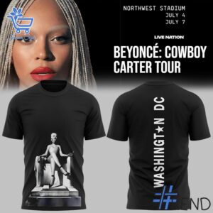 Side view of Washington Commanders Beyonce Cowboy Carter Tour Shirt showcasing iconic low-top silhouette.