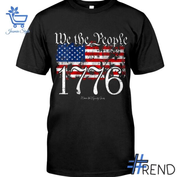 Trendy We The People US Flag Shirt featuring bold graphics and modern style