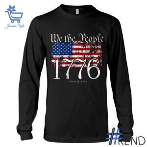 Trendy We The People US Flag Shirt featuring bold graphics and modern style