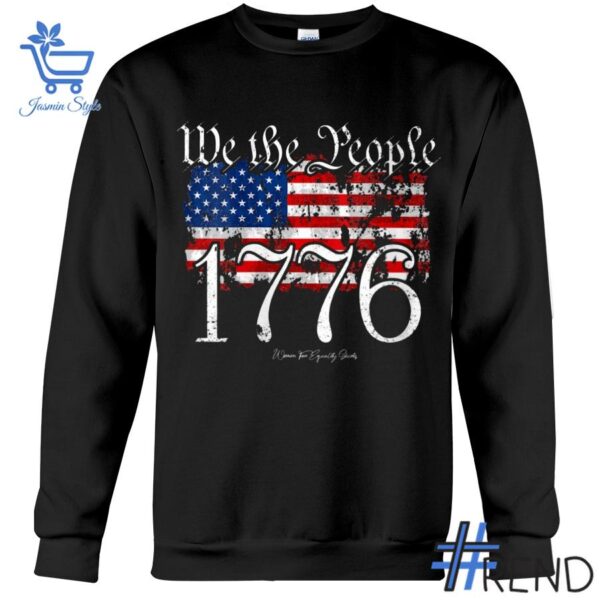 Trendy We The People US Flag Shirt featuring bold graphics and modern style