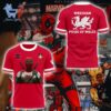 Detailed Wrexham AFC Marvel Deadpool Shirt graphic on quality fabric