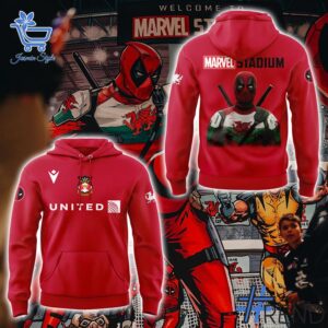 Performance meets personality in every Wrexham AFC Marvel Hoodie detail.
