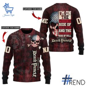 Unisex Wrong Side of Heaven Five Finger Death Punch Shirt styled with jeans for a relaxed look
