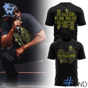 Close-up of the 1 Wu Tang Clan Final Chamber Tour Shirt showing detailed design and vibrant colors.