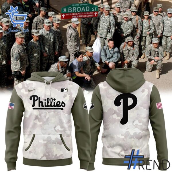 1 2025 Armed Forces Day Philadelphia Phillies Hoodie featuring a bold design for everyday confidence.