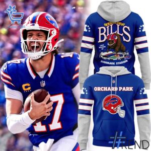 Stylish 1 2025 Buffalo Bills Red Helmets Back Hoodie designed for everyday wear and lasting comfort.