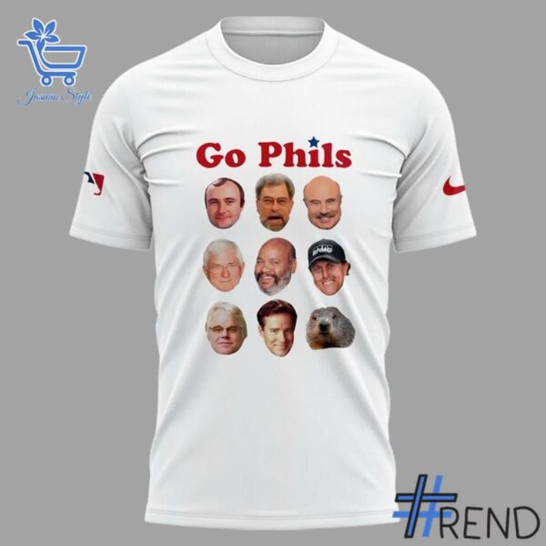 2 2025 Go Phils Philadelphia Phillies T Shirt designed with a clean aesthetic for everyday wear