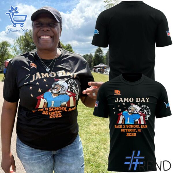 The 1 2025 Jamo Day Detroit Lions Back 2 School T Shirt brings a timeless classic into today’s style