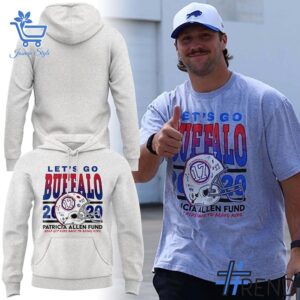 The 2025 Josh Allen Let s Go Buffalo Patricia Allen Fund T Shirt 4 jpg brings street-ready confidence to everyday outfits.