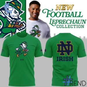 The 4 2025 Leprechaun Notre Dame Football Shirt brings a timeless classic into today’s style