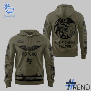 1 Air Force Falcons F16 Fighting Falcons Veteran Hoodie featuring a bold design for everyday confidence.
